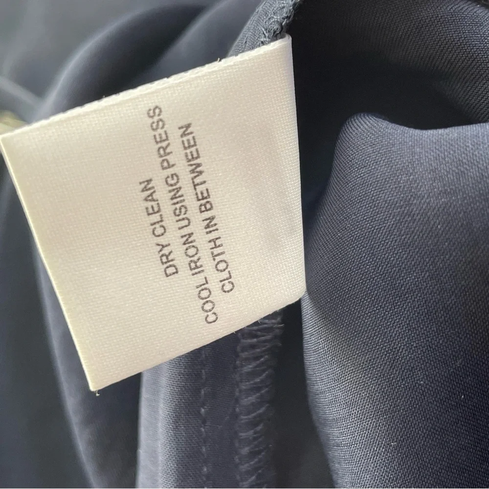 W by Worth Deep Navy Satin Half-Zip Blouse Size XS NWT - Picture 4 of 5